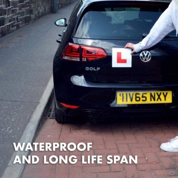 71l9q9F-j4L._AC_SL1500_.jpg Haltons by Keplin Magnetic L & P Plates for Car – Pack of 4 PVC 1.3 mm Thick Road Legal Learner & Provisional Plates– Full Magnetic Backing, UK DVSA Compliant 17.8 × 17.8 cm