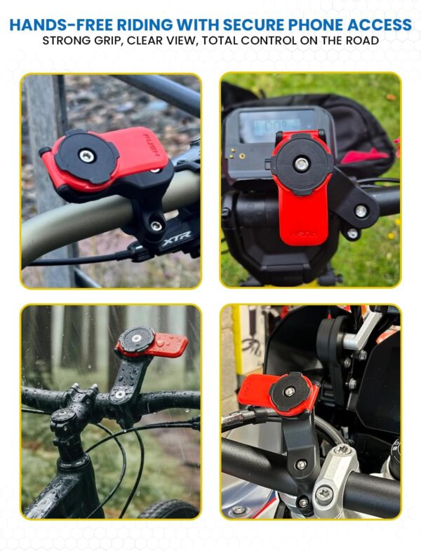 71lCDzPOO-L._AC_SL1500_.jpg Laven & Ivory Bike Phone Holder for 4.7-7.4'' Smartphones | 360° Rotatable Motorcycle Phone Mount with Quick Release Adapter | Secure Handlebar Riding Support
