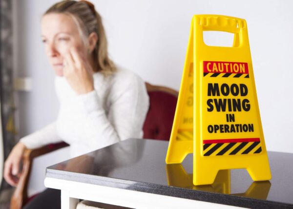 Boxer Mood Swing Novelty Warning Sign – Joke Gifts For Women Wife Or Girlfriend – Moody Teenager Gift – Office Secret Santa For Colleague, Yellow
