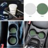 71lLjF5vfRL._AC_SL1500_.jpg BBTO Sage Green Car Accessory Set - Steering Wheel Cover, Ceramic Coasters, Daisy Flower Air Vent Clip, Crystal Car Hanging Ornament