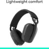 Logitech Zone Vibe 100 Lightweight Wireless Over Ear Headphones with Noise Canceling Microphone, Advanced Multipoint Bluetooth Headset, Works with Teams, Google Meet, Zoom, Mac/PC - Graphite