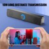 Sound Bar - Home Theater Audio System for Wireless, Deep Bass, Volume Boost, Projector, Surround Experience with Easy Connection, TV Speaker for Desktop, Laptop, Computer, 11.65x2.17x2.36 Inches