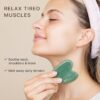 Beauty by Earth Jade Gua Sha Facial Tools - Face Sculpting & Massager Tool for Lymphatic Drainage & Jawline Sculpting, Guasha Tool for Face, Eye Depuffer Skin Care Tools