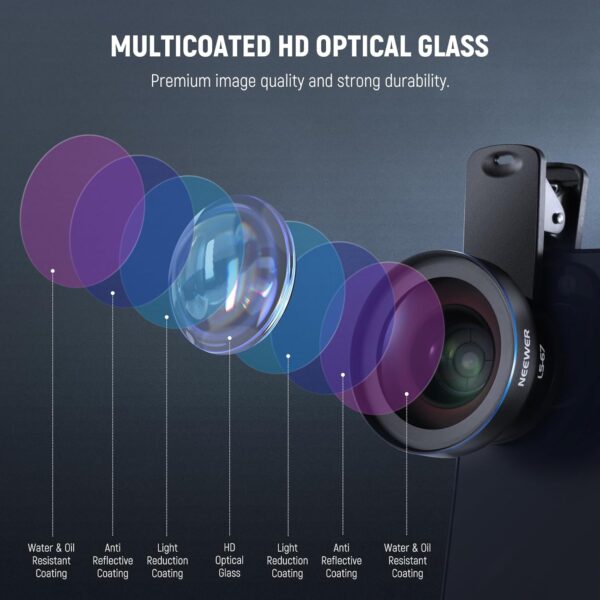 71mG8zBkY3L._AC_SL1500_.jpg NEEWER BASICS 2 In 1 Phone Camera Lens Accessories Kit, HD 0.45x Wide Angle + 15x Macro, 37mm Lens Clamp Compatible with iPhone Samsung Android Smartphone, LS-67