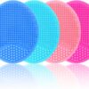 71mUU8Y6yNL._AC_SL1500_.jpg Silicone Facial Cleansing Brush - 4 Pack Face Scrubber & Exfoliator for Deep Cleaning, Soft Brush, Blackhead & Acne Pore Care