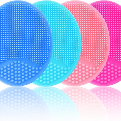 71mUU8Y6yNL._AC_SL1500_.jpg Silicone Facial Cleansing Brush - 4 Pack Face Scrubber & Exfoliator for Deep Cleaning, Soft Brush, Blackhead & Acne Pore Care