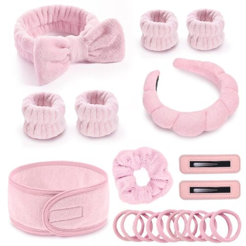 71mdqIW-xCL._SL1500_.jpg Spa Gift Set: Bubble Headband, Face Wash Headband, Skin Care Wristbands for Ladies and Women