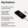 71mqHc6joCL._AC_SL1500_.jpg Amazon Basics 25W Qi2.2 Certified Wireless Charging Pad, MagSafe Compatible for iPhone 17/16/15/14/13/12, Magnetic Compatible for Android, Google Smartphones, Black (Adapter Not Included)