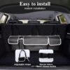 71n82B7wF1L._AC_SL1500_.jpg ASelected Car Trunk Organizer 90 x 25 x 12 cm with Adjustable Straps for SUV Foldable with Multiple Compartments Waterproof PVC Trunk Storage Space Saving, Black