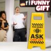 Boxer Gifts Too Busy Ask ChatGPT Novelty Office Desk Sign - Funny Manager Gift for Your Boss and Colleagues - Novelty Work Accessories