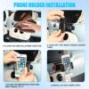 METYOUCAR Car Phone Holder for Fiat 500 2007-2016-2024 Rotatable Fixed Phone Holder for Car Fit for iPhone Android and Universally Smartphones Mount (Clip/A Style)