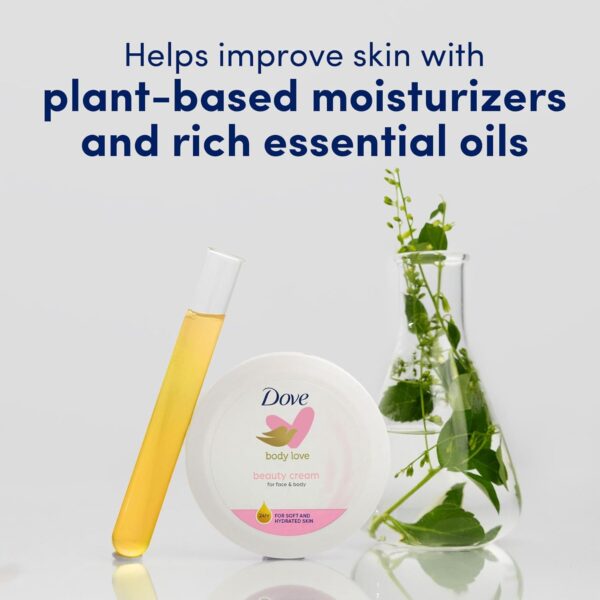 71oAgcAiJdL._SL1500_.jpg Dove Nourishing Body Care, Face, Hand, and Body Beauty Cream for Normal to Dry Skin Lotion for Women with 24-Hour Moisturization, 4-Pack, 2.53 Oz Each Jar