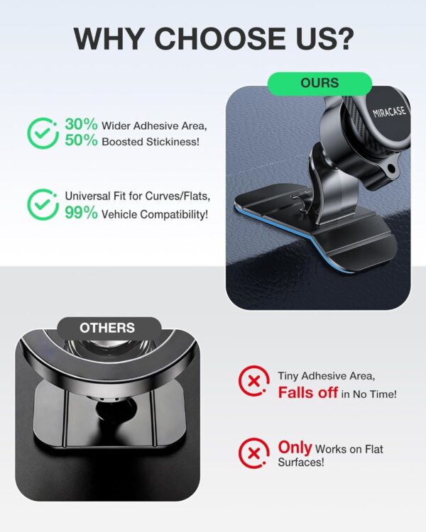 71oEvECQdL._AC_SL1500_.jpg Miracase for MagSafe Car Mount【Won’t Block Vent & 20 Strongest Magnets】 Magnetic Phone Holder for Car Phone Holder Mount Dash for Car Accessories for Women Men for iPhone 17 Pro Max Air 16 15 14 13 12