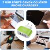 Port USB Charger | 3 Light USB Charger Socket | Smart Multiple Ports, Wall Socket Adapter | for Smartphone and Home Devices