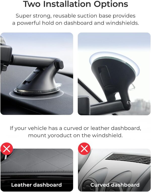 71oyV4M3ofL._AC_SL1500_.jpg iOttie Easy One Touch 6 Universal Car Mount Dashboard & Windshield Suction Cup Phone Holder for iPhone Samsung, Google, All Smartphones