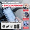 71pLgFLXG9L._AC_SL1500_.jpg Shapeheart Magnetic Bike Phone Holder - XL Waterproof Touchscreen Pouch - Universal Handlebar Mount for MTB, Motorcycle, E-Scooter - Detachable Smartphone Case - Quick and Stable Setup