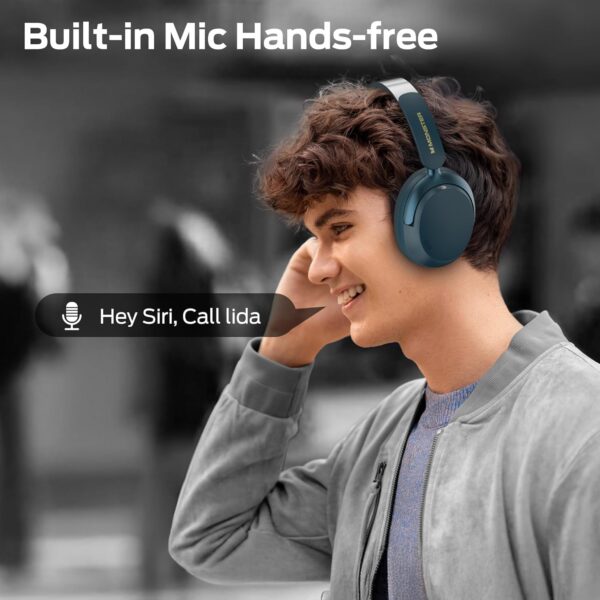 Monster Persona 3rd ANC Bluetooth Headphones, Over Ear Headphones with Bluetooth 5.4, 70 Hours Playtime, Noise Cancelling Headphone with Mic, Foldable Lightweight Headset, Comfort Fit, Blue