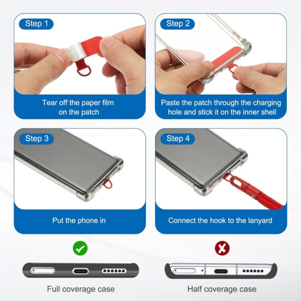71rfb2WfnbL._AC_SL1500_.jpg PATIKIL Polyester Adjustable Phone Strap with Stainless Steel Patch for Most Smartphones
