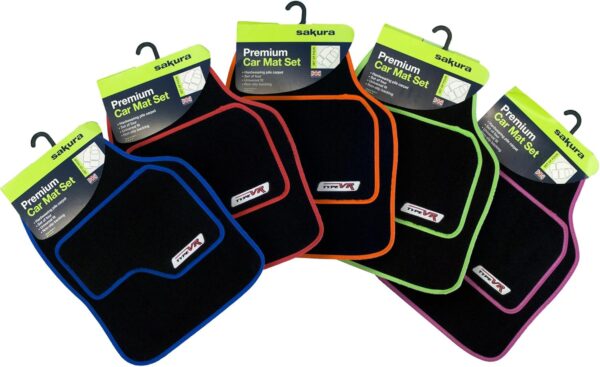 71rgRDDiOrL._AC_SL1500_.jpg Type VR Embroidered Edging Car Mat Set - Orange
