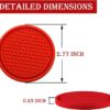71s4vzN9hOL._AC_SL1500_.jpg SINGARO Car Cup Coaster, 4PCS Universal Non-Slip Cup Holders Embedded in Ornaments Coaster, Car Interior Accessories, Red