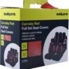 Sakura Car Seat and Headrest Covers Carnaby Red SS5293 - Full Set Universal Size Elasticated Hems Side Airbag Compatible Washable Easy Fit
