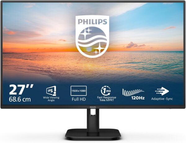 71sbiIfnqVL._AC_SL1500_.jpg PHILIPS 27E1N1100A - 27 Inch FHD Monitor, 100Hz, IPS, 4ms, Speakers, LowBlue mode, FlickerFree (1920 x 1080, 250 cd/m², VGA/HDMI 1.4)