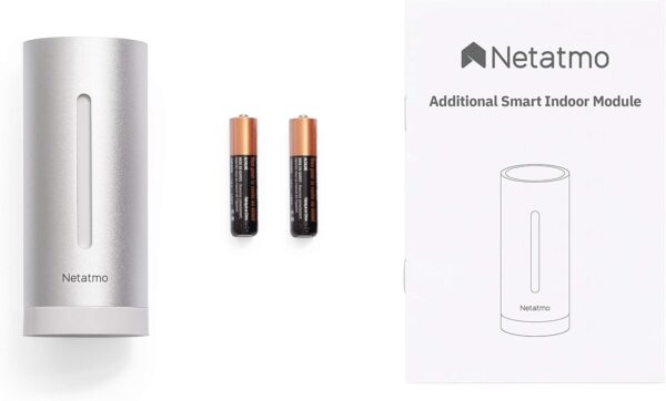 Netatmo Additional Indoor Module for Weather Station, Monitoring Temperature, Humidity and Air Quality (CO2), Smartphone Control, NIM01-WW, Accessory