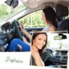 71tHswKUW2L._AC_SL1500_.jpg BBTO Sage Green Car Accessory Set - Steering Wheel Cover, Ceramic Coasters, Daisy Flower Air Vent Clip, Crystal Car Hanging Ornament