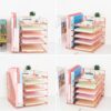 71tpIpZxnWL._AC_SL1500_.jpg LEKETREE Desk Organizer with 5-Tier Paper Letter Tray and File Holder, Desktop Accessories for Office Supplies & Workspace (Rose Gold)
