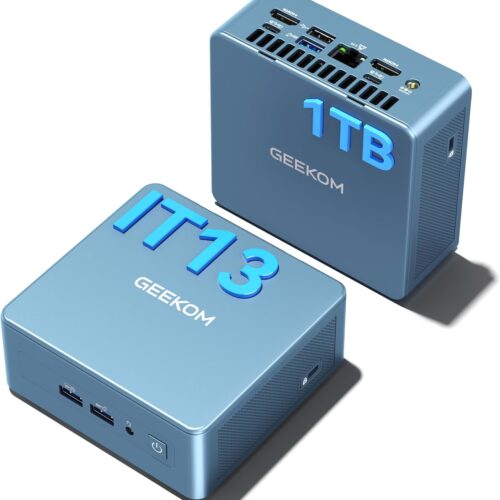 71u2uk1JmfL._AC_SL1500_.jpg High Speed GEEKOM IT13 Mini PC 2026 with 13th Gen Intel i5-13600H |1TB SSD | 16GB RAM | Windows 11 Pro | 2 X USB4.0(40Gbps) | Quad Display| WiFi 6E |SD Slot | Intel NUC13 Replacement Desktop Computers