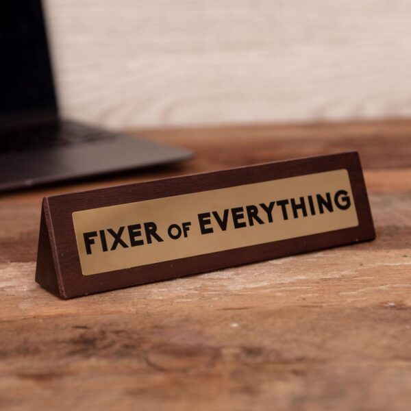 Boxer Gifts Fixer of Everything Novelty Wooden Desk Plaque Sign