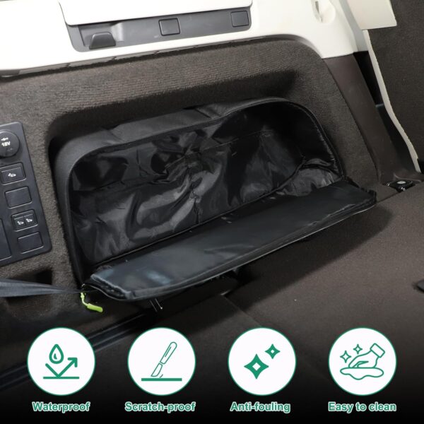 METYOUCAR Car Trunk Organizer Compatible with LR Discovery 5 2017-2024 L462 Trunk Left Side Storage Bag with Multifunctional Large Capacity Stable Collapsible (Black)