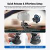 71uZcqTPqOL._AC_SL1500_.jpg NEEWER 3" Suction Cup Camera Mount Bracket with Ball Head Magic Arm, 1/4" ARRI Holes, Quick Release Car Mount with Holder & Action Cam Adapter Compatible with DJI Insta360, CA104