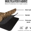 71vLgUlV4GL._AC_SL1500_.jpg Audel Zebra Car Seat Cover Set with 2 Seat Belt Pads & Universal 15 Inch Steering Wheel Cover Fit for Car, Truck, SUV, or Van (Leopard)