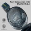 Monster Persona 3rd ANC Bluetooth Headphones, Over Ear Headphones with Bluetooth 5.4, 70 Hours Playtime, Noise Cancelling Headphone with Mic, Foldable Lightweight Headset, Comfort Fit, Blue