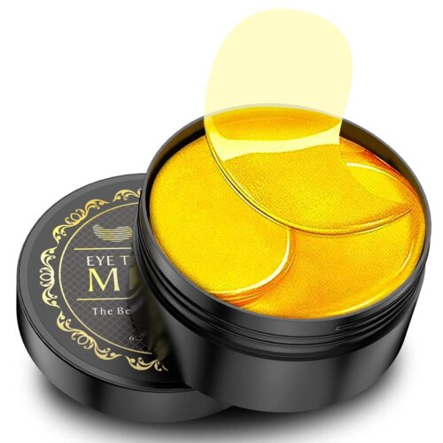 71w25DflEoL._SL1500_.jpg NAZANO 24K Gold Under Eye Patches - 60 Pack for Puffy Eyes, Dark Circles, Bags & Wrinkles with Collagen & Hyaluronic Acid - Eye Care Pads for Daily Skincare (Gold)