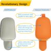 Yuoyar Sunglass Holder for Car, Magnetic Leather Sunglasses Holder and Ticket Card Clip, Car Visor Accessories, 2 Packs (Orange)