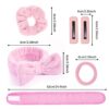 Spa Gift Set: Bubble Headband, Face Wash Headband, Skin Care Wristbands for Ladies and Women