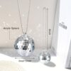 71xAduuMiNL._AC_SL1500_.jpg Disco Car Mirror Hanger,Bling Car Charm,Disco Ball Accessory-2 inches (Silver)