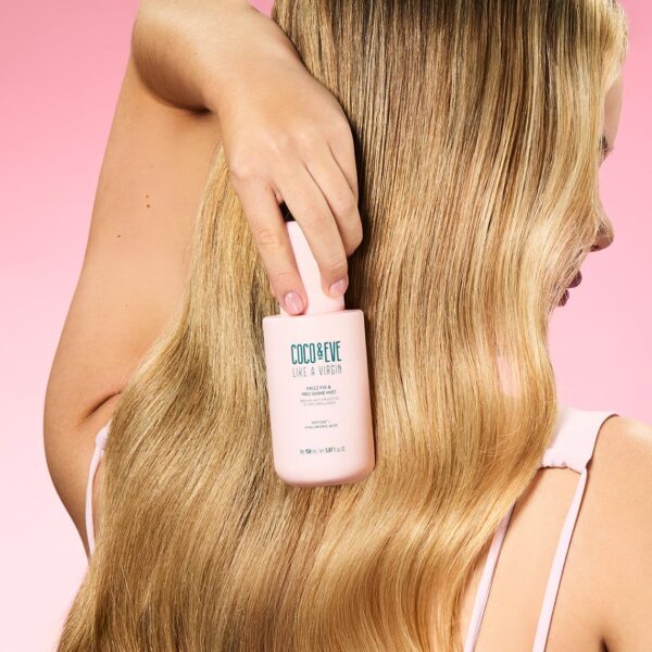 71xTosX74eL._SL1140_.jpg Coco & Eve Like A Virgin Frizz Fix & Pro Shine Mist - 72H Frizz Control & Instant Shine | Lightweight Heat Protectant | Moisturizing, Detangling Spray | For Damaged Hair & All Hair Types (5.07 fl oz)