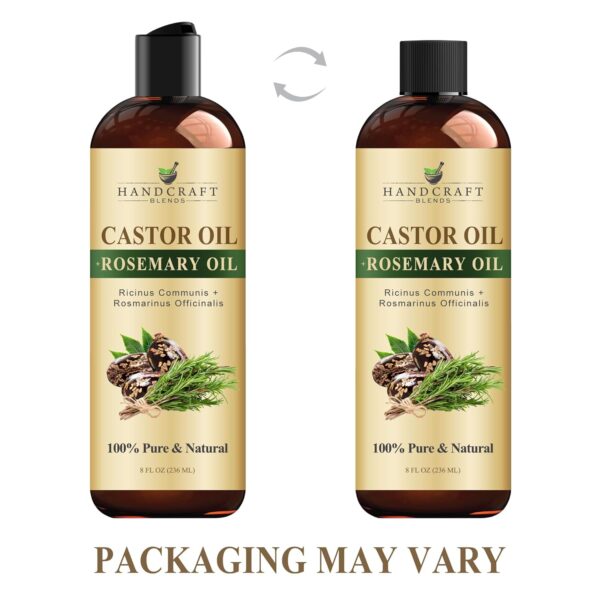 71yD52bCE-L._SL1500_.jpg Handcraft Blends Castor Oil with Rosemary Oil 8 Fl Oz | 100% Pure and Natural | Premium Grade Carrier Oil | Hair, Eyelashes and Eyebrows | Hair and Body