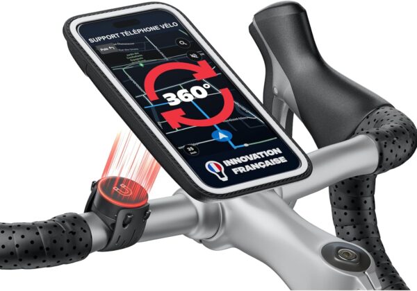 71yUuAQoxvL._AC_SL1500_.jpg Shapeheart Magnetic Bike Phone Holder - XL Waterproof Touchscreen Pouch - Universal Handlebar Mount for MTB, Motorcycle, E-Scooter - Detachable Smartphone Case - Quick and Stable Setup