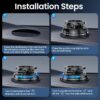 GizmoVine Vacuum Magnetic Car Phone Holder, MagSafe Car Mount for Dashboard & Windscreen, 360° Rotatable Foldable Mount for iPhone 17/16/15/14/13/12 Series, Samsung & Android