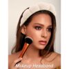 VELSCRUN 6 Pack Spa Headband, Makeup Headband, Face Wash Headbands, Skincare Headbands, Brown Sponge Hair Band Bow Tie Spa Head Band for Washing Face Wristband Set Hair Accessories for Women