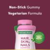 71zCUSCW3rL._AC_SL1500_.jpg Nature's Bounty Optimal Solutions Hair, Skin and Nails Pectin Gummies, 2500 mcg Biotin Per Serving, No Stick Gummy, Vegetarian Formula, Strawberry Flavor, 200 count, 100 Total Servings