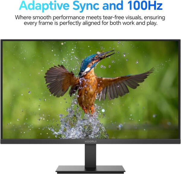 71zZK0sO1OL._AC_SL1500_.jpg KOORUI E2711F 27 Inch FHD Monitor, Gaming 100Hz, IPS Computer Monitors, 1080P Pc Screen, Adaptive Sync, 5ms, VESA 100x100mm, Eye Care, HDMI, VGA