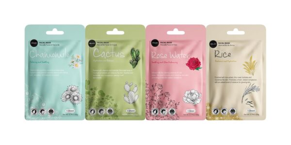 71zxUFhsVpL._SL1500_.jpg Celavi Essence Facial Face Mask K-Beauty Skincare Korea Skin Care Moisturizing 12 Pack B Set