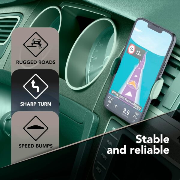 81pFYu6GFL._AC_SL1500_.jpg cellularline Car Holder - Universal | Colourful Smartphone Holder for the Car - 360° Rotating Ball Joint - Green