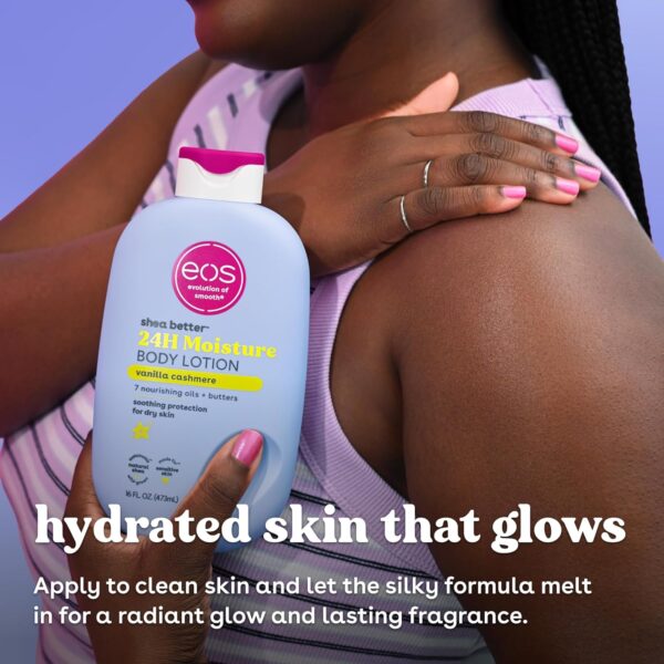810E3POtxPL._SL1500_.jpg eos Shea Better Body Lotion Vanilla Cashmere, 24-Hour Moisture Skin Care, Lightweight & Non-Greasy, Natural Shea, Vegan, Vanilla Body Lotion, 16 fl oz