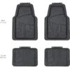 Amazon Basics 4-Piece All-Season Rubber Floor Mat for Cars, SUVs and Trucks, Black